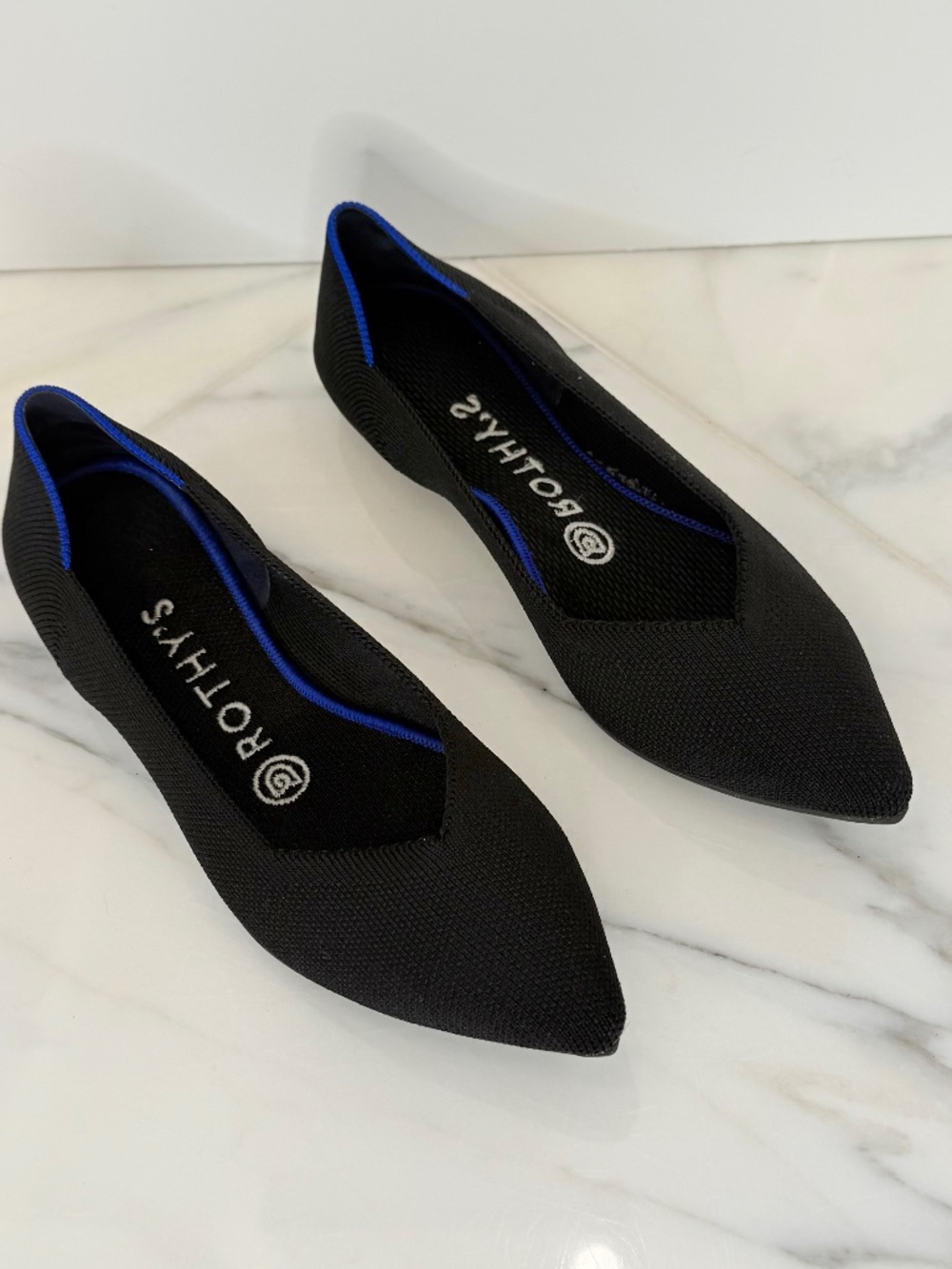 Rothy's The Point in Solid Black W6.5